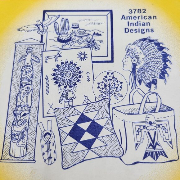 Aunt Marthas Hot Iron Transfers 3782 American Indian Designs Embroidery Crafts - Picture 2 of 4